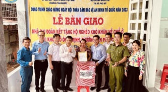 Hội doanh nhân trẻ thị xã Phú Mỹ bàn giao nhà đại đoàn kết cho hộ gia đình khó khăn tại Phường Tân Phước